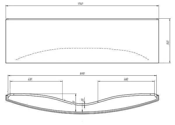 Панель НЕГА/NEGA 1700х950 фронт рельеф