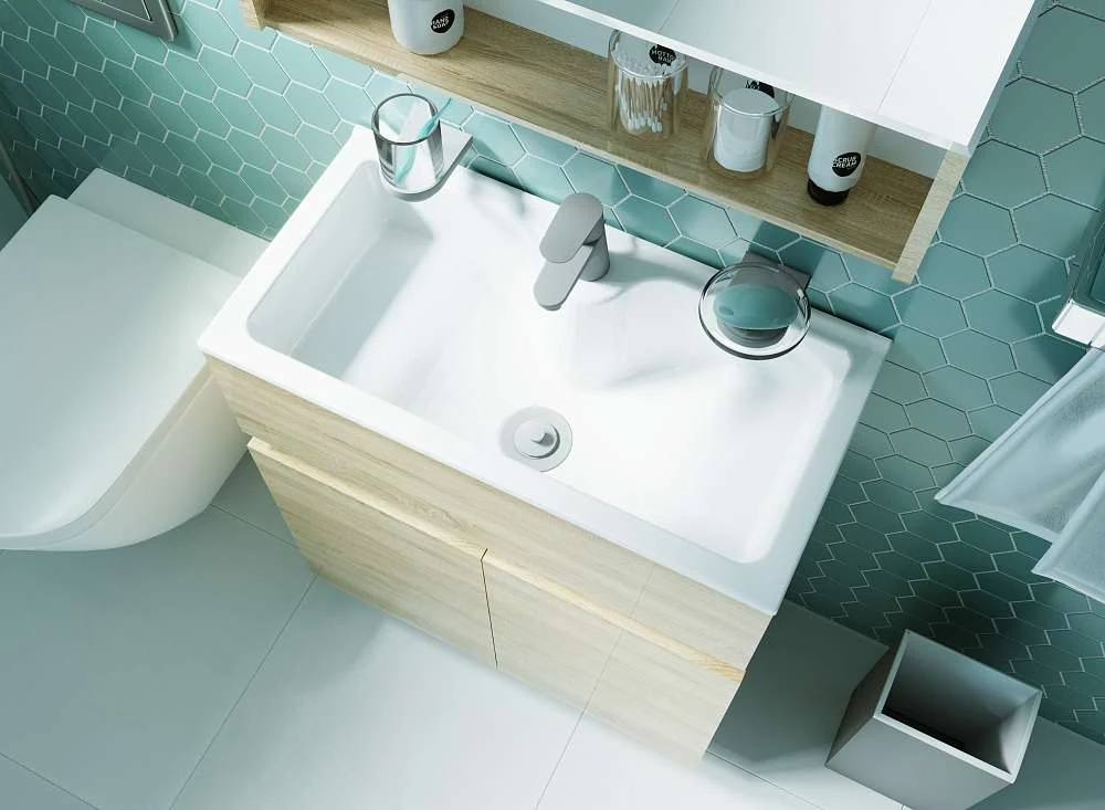 Тумба с раковиной МИРА/Mira 60Н 2д. дуб сонома