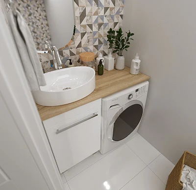 Столешница под стир.машину ВИСТА/Wash 110 L дуб сонома