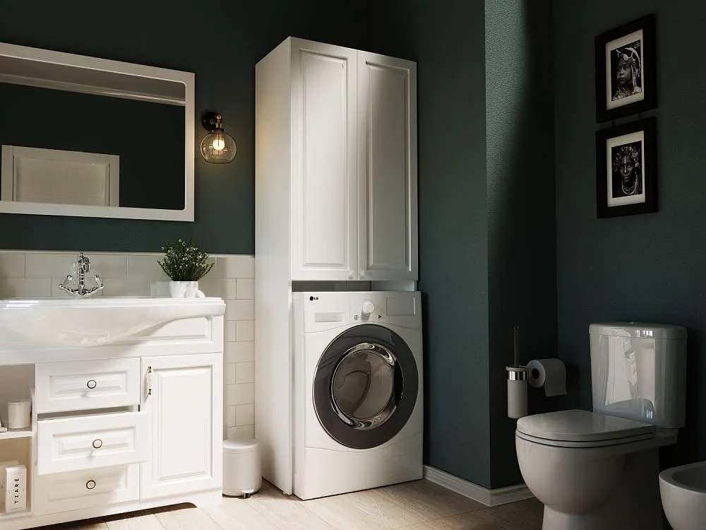 Шкаф ЭЛЕГАНТ КЛАССИК/Wall Classic 67 2д. белый глянец