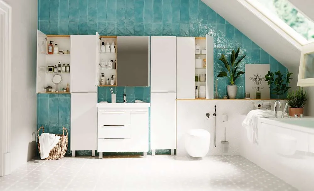 Зеркальный шкаф Gaula 60 2д.White