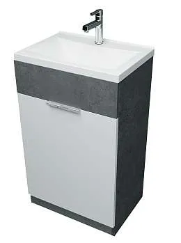 Тумба с раковиной Revo 50Н 1д. Бетон темно-серый