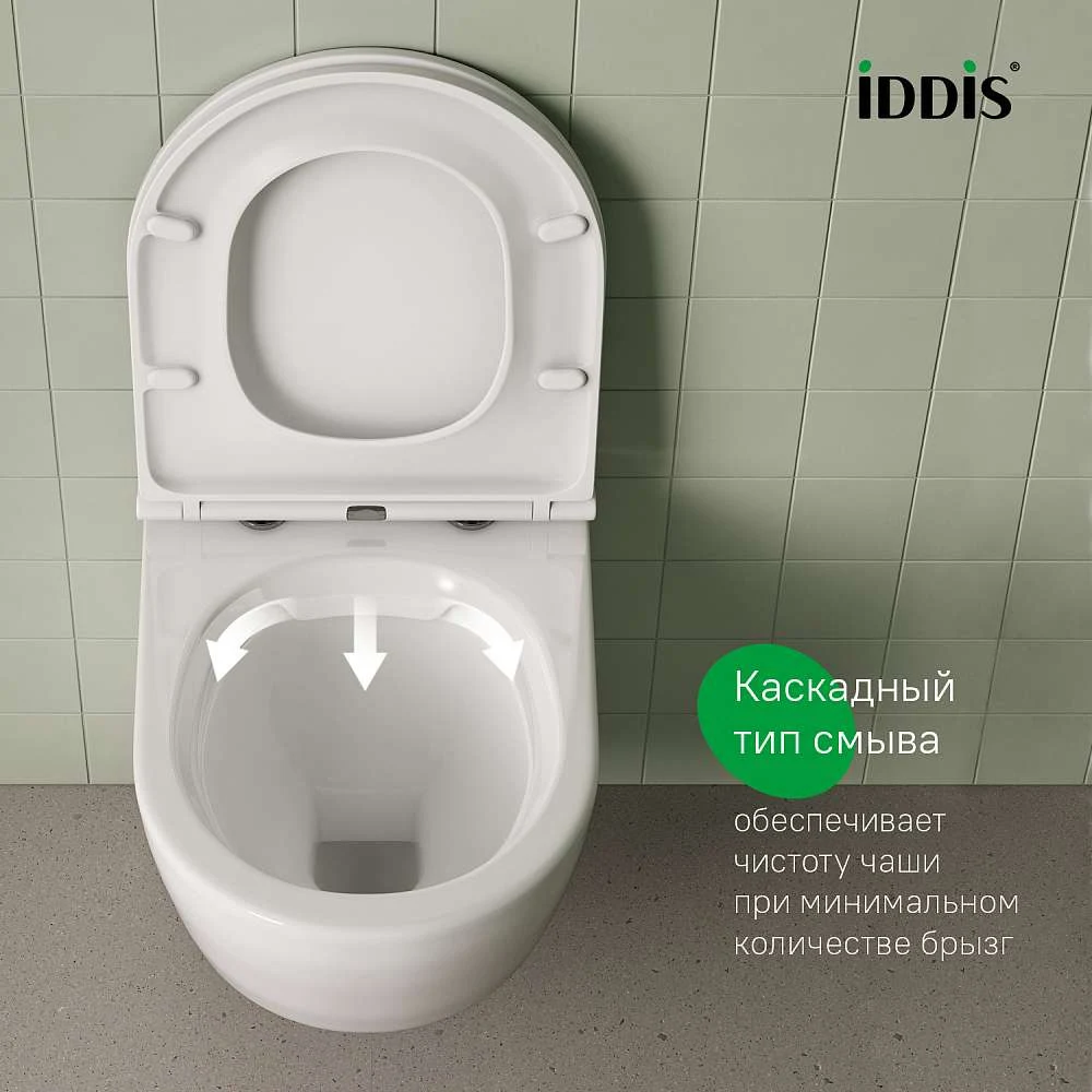 Комплект 3в1 IDDIS : подвесной унитаз, инсталляция и клавиша смыва BASBI01i73