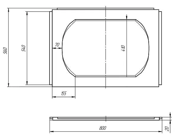Панель 800 бок рельеф