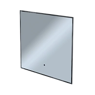 Зеркало Shape Strict (800х800х30) квадрат черный К01 LED датчик