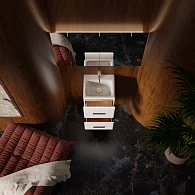 Тумба с раковиной МИНИМИ 40П (400x590x350) 2я белый