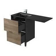 Тумба Maid 58Н(120) (580х890х475) 2я антрацит/орех лучистый европейский