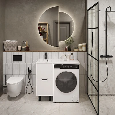 Тумба КЛЭР/Maid 38Н(100) (380х890х475) 2я белый