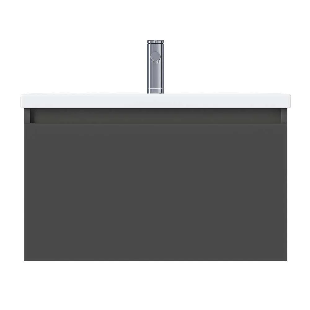 Тумба под раковину БЛОК МИНИ/Aris mini 70П (685х400х447) 1я антрацит/монолит дарк