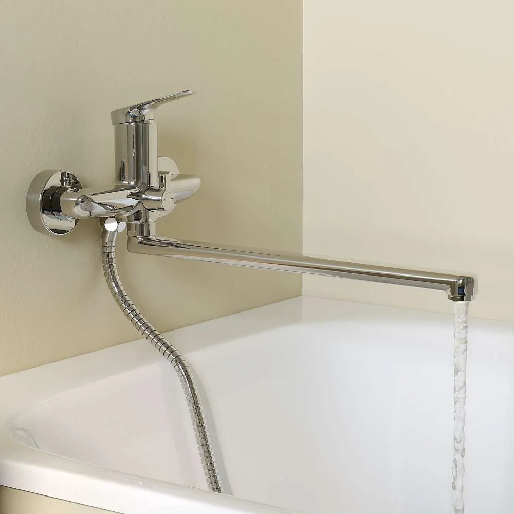 Смеситель для ванны IDDIS Zodiac X с длинным изливом ZDXSBL2i10WA