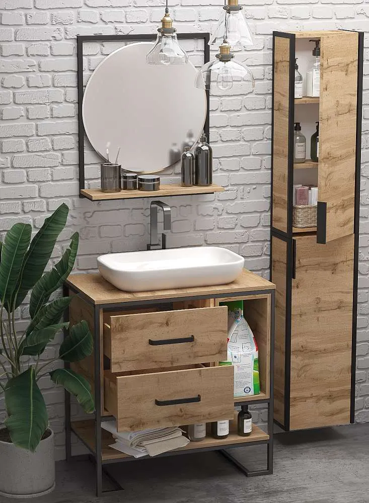 Зеркало круг. GRUNGE LOFT 60П