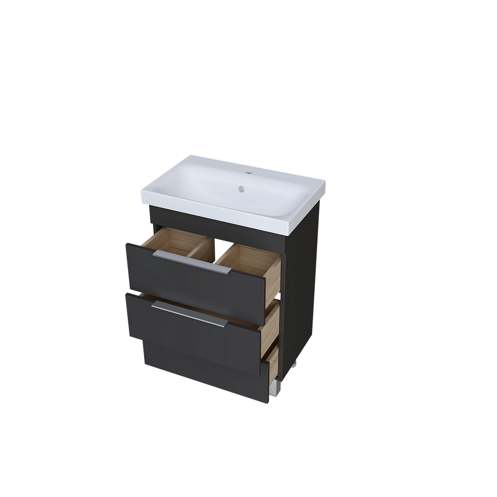 Тумба под раковину ГАУЛА/Gaula 60Н 3я черный
