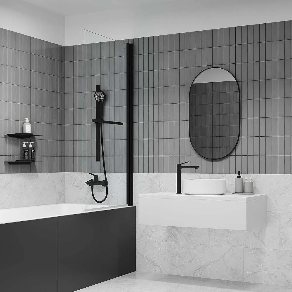 Смеситель для ванны IDDIS Parker черный матовый PARBL02i02WA