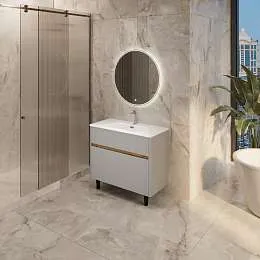 Тумба под раковину Mona 100Н (1000х870х453) 2я агатовый серый