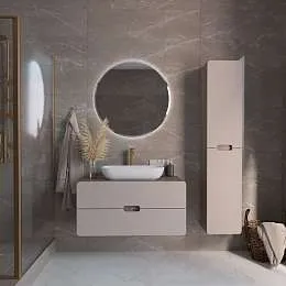 Тумба со столешницей Vortex 100П (1000х500х500) 2я орех каньон коньяк/латте фактурный