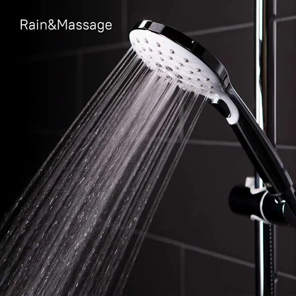 Душевой гарнитур с верхней лейкой IDDIS Ray кнопка белый/хром RAYSW3Fi76