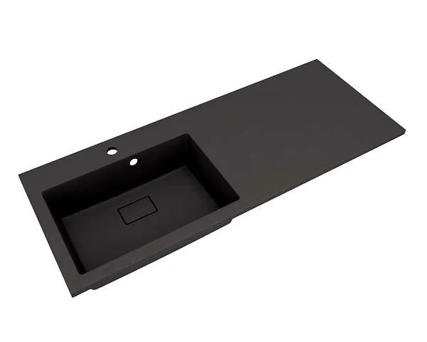 Раковина Аванти 120L (1200х480) антрацит ИК мебельная