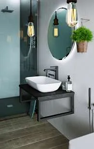 Столешница ГРАНЖ ЛОФТ/GRUNGE LOFT 90 бетон темно-серый