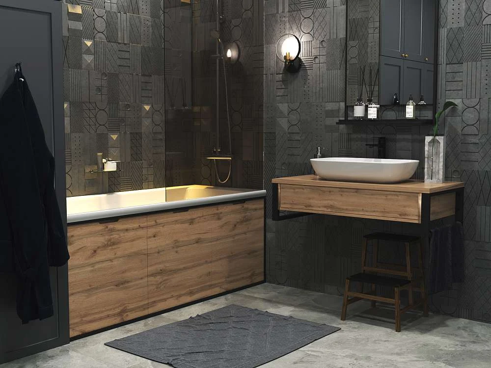 Экран для ванны ГРАНЖ ЛОФТ/GRUNGE LOFT 1700 Дуб вотан