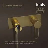 Смеситель с гигиенической лейкой IDDIS Дюна матовое золото DUNMGV0i08