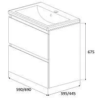 Тумба АРИС 2/New Aris 60П 2я. белый глянец
