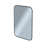 Зеркало Shape Soft (400х600х30) прямоугольник черный К01 LED датчик