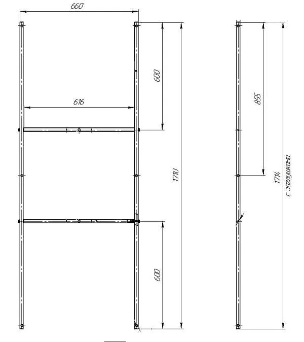 Рама разборная ПУ 1750-1800х700