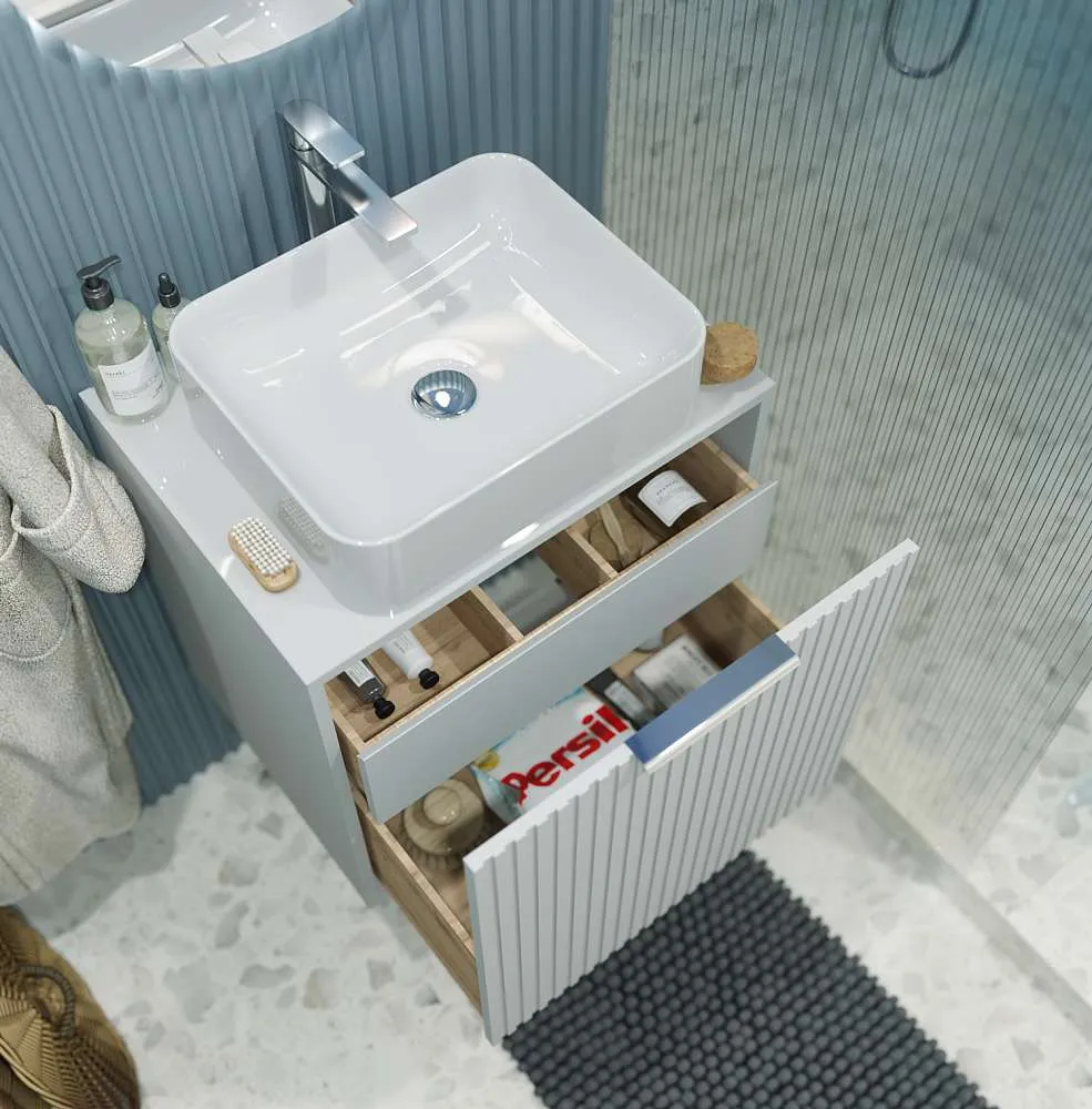 Тумба со столешницей ЭСТЕЛЬ/Estel 60П 1я белый