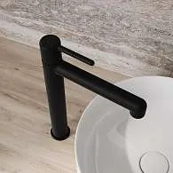 Cмеситель для раковины IDDIS Aiger высокий черный матовый AIGBL01i01