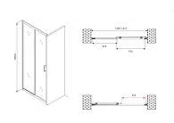 Душевая дверь ABBER  140х190 AG30140B