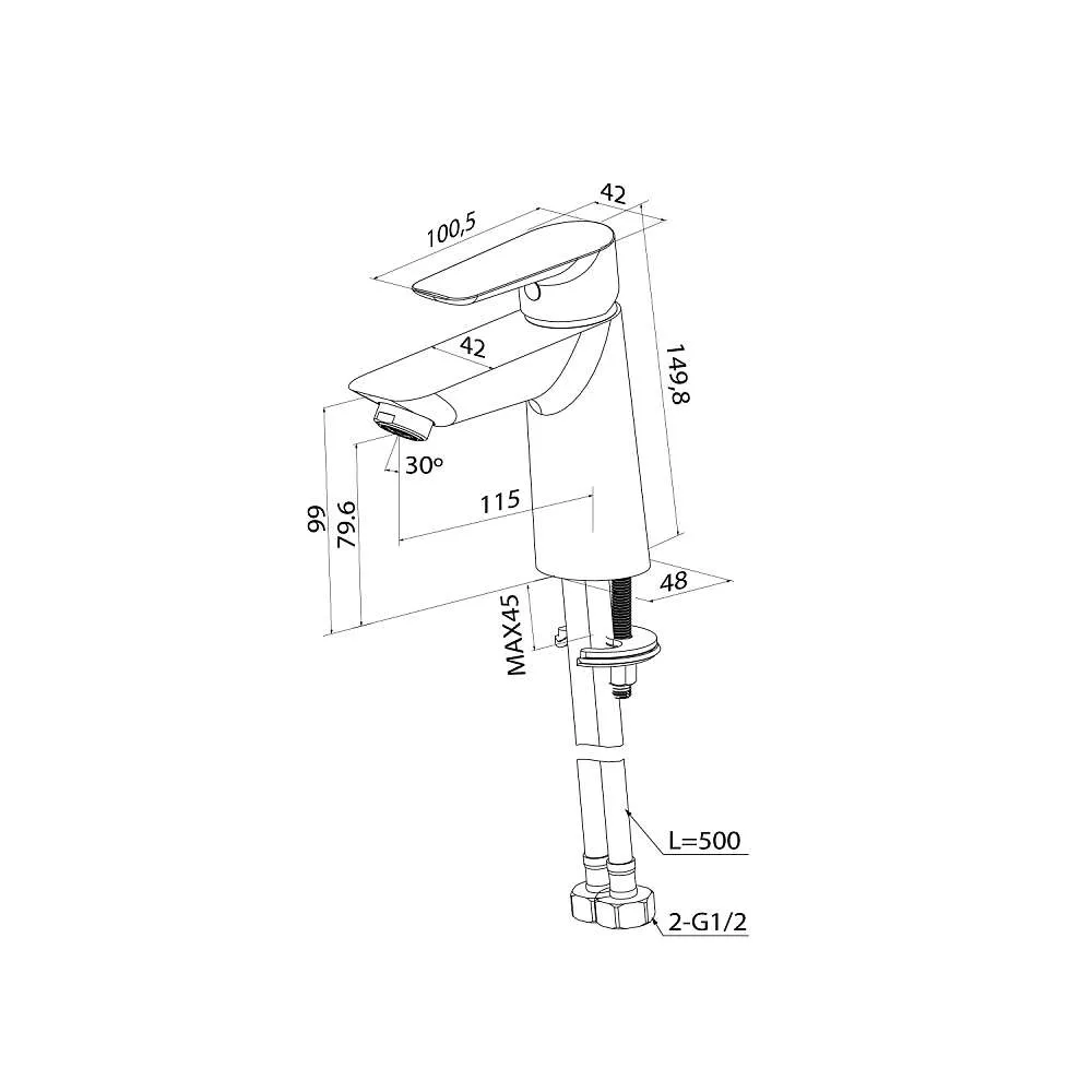 Смеситель для раковины IDDIS Cloud белый/хром CLOSB00i01