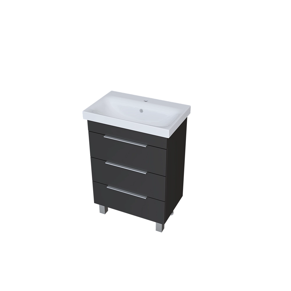 Тумба под раковину ГАУЛА/Gaula 60Н 3я черный