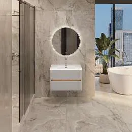 Тумба под раковину Mona 80П (800х500х453) 2я агатовый серый