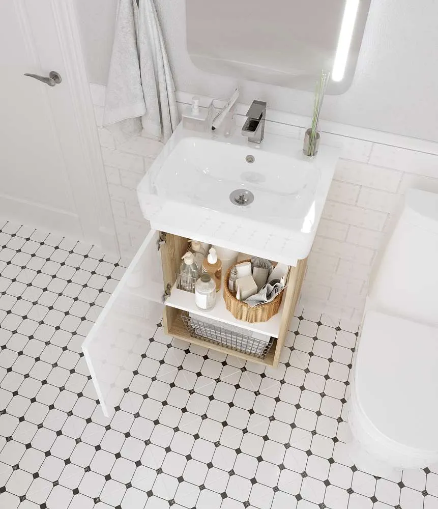 Тумба под раковину ТЕРА/Tera 60Н 1д. дуб сонома