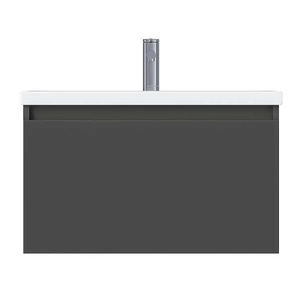 Тумба Aris mini 70П (700х440х450) 1я антрацит/монолит дарк раковина