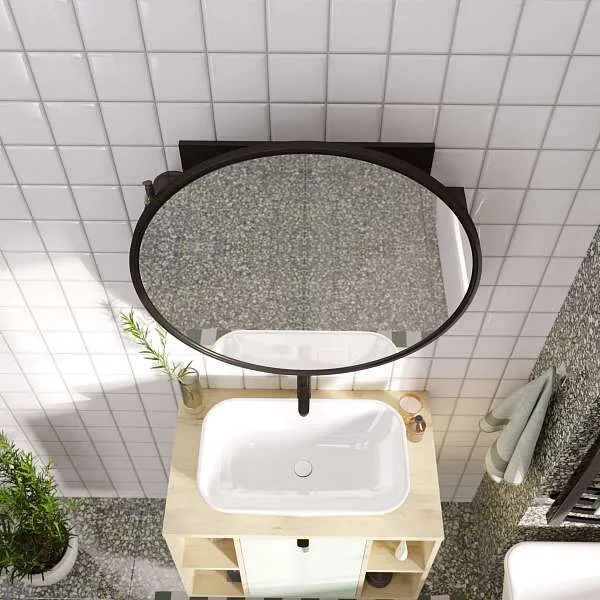 Зеркало Mystery 800П 2п монолит найт круглое