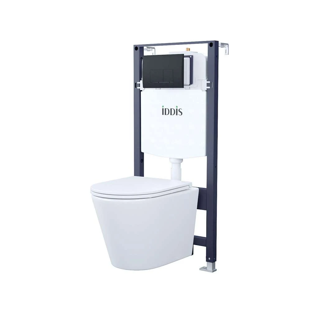 Комплект IDDIS 3в1: подвесной унитаз, инсталляция и клавиша смыва BASC020i73