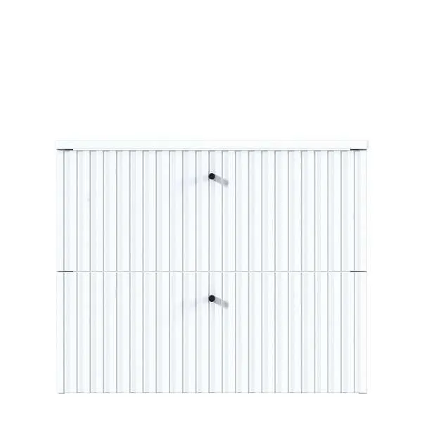 Тумба со столешницей Desire 600х487х500П 2я монолит айсберг/эмаль белая