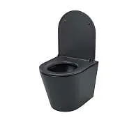 Унитаз подвесной IDDIS Calipso безободковый черный матовый CALR3BMi25