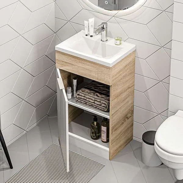 Тумба с раковиной Revo 50Н 1д. Дуб Сонома