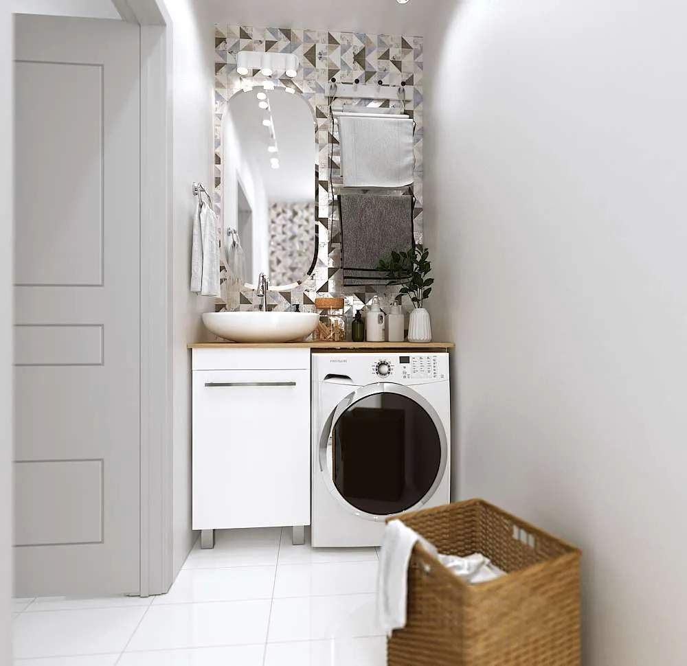 Тумба ВИСТА/Wash 48Н 1д. белый глянец