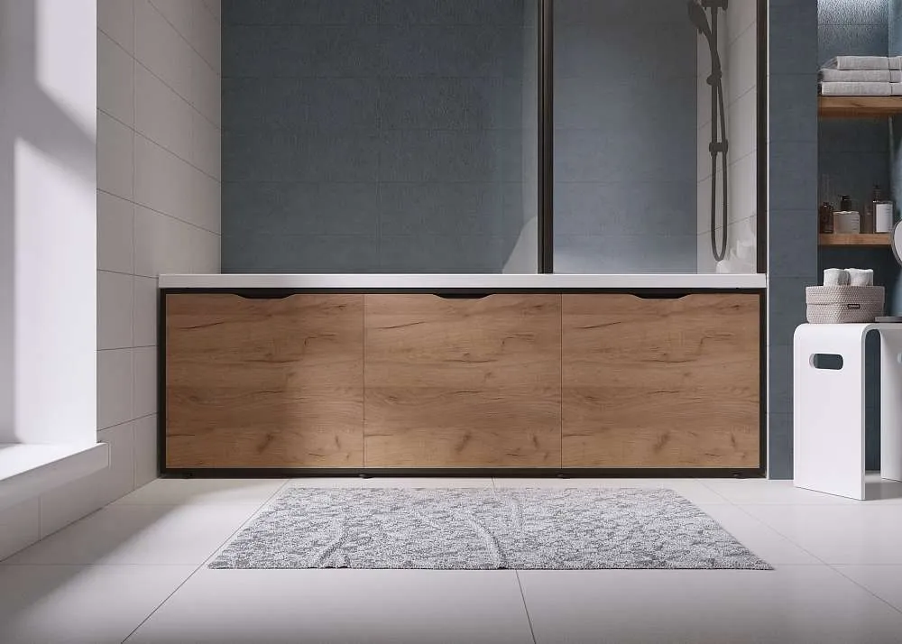 Экран для ванны ГРАНЖ ЛОФТ/GRUNGE LOFT 1700 Дуб Крафт золотой