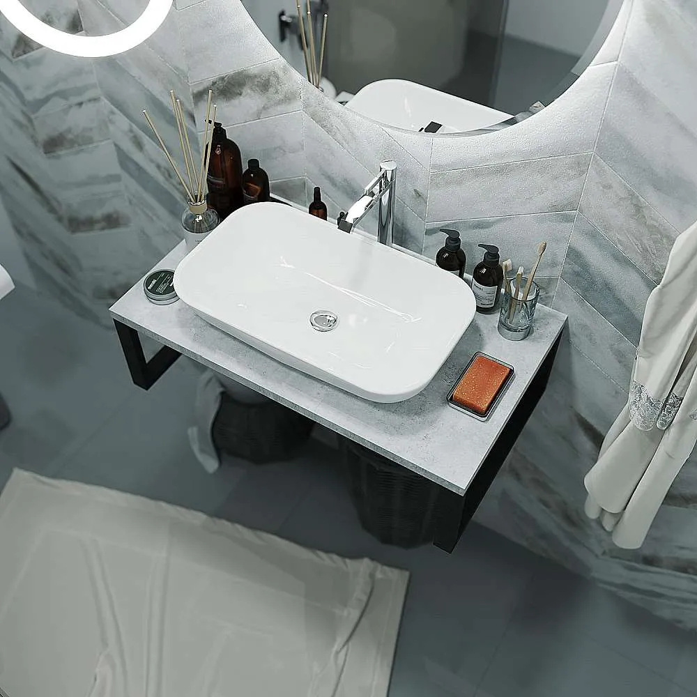 Столешница ГРАНЖ ЛОФТ/GRUNGE LOFT 80 бетон светлый