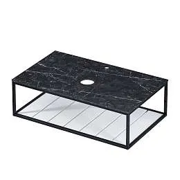 Тумба открытая Sync 70 Black/white, лофт