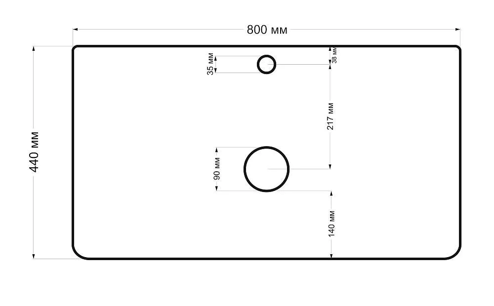 Тумба со столешницей МОНРО/Monro 80П (800х420х450) 2я серый стекло