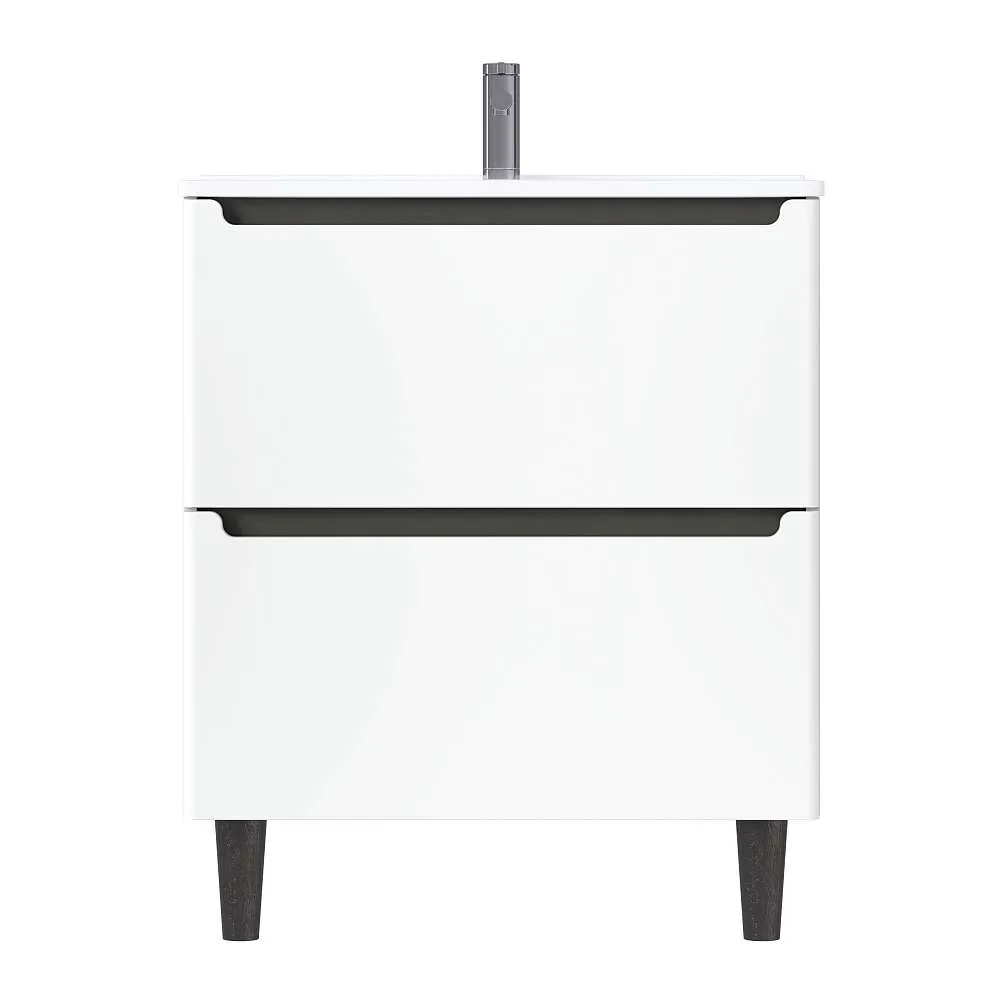 Тумба под раковину КОДА/Coda 75Н (750х887х471) 2я перламутр белый