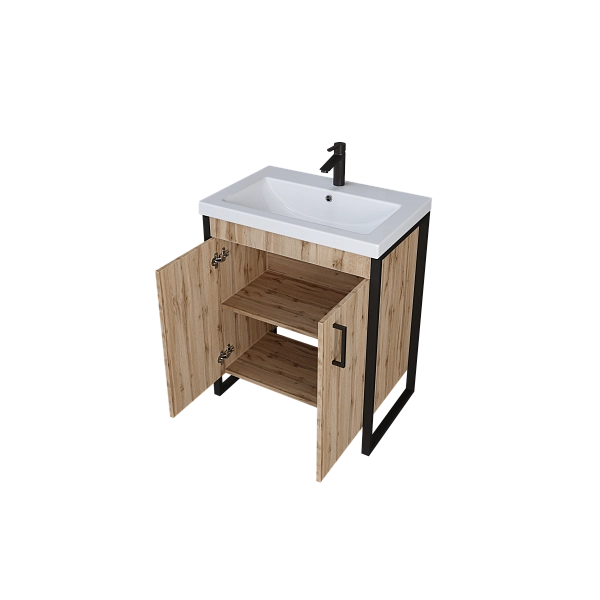 Тумба под раковину Grunge Loft 70Н 2д Дуб Вотан