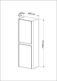 Пенал Mona 40П (400х1100х250) 2д белый