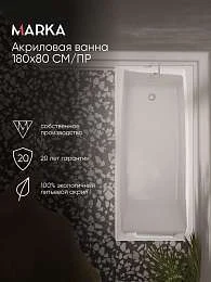 Ванна АЭЛИТА СЛИМ/AELITA SLIM 1800х800