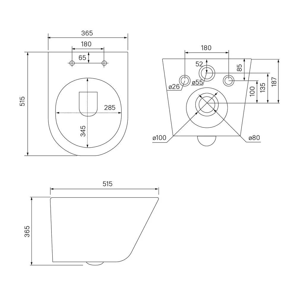 Комплект унитаз с инсталляцией IDDIS BASC010i73